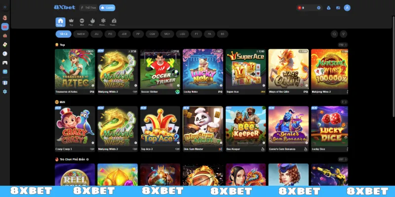 Nổ hũ 8XBET - Sảnh game hot hit đỉnh cao